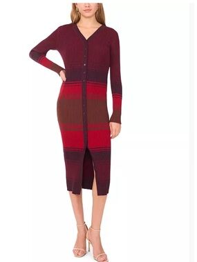 1. State Women's Ribbed V-Neck Sweater dress